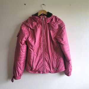NILS Skiwear, Rose Pink Hooded Ski‎ Jacket Size 8